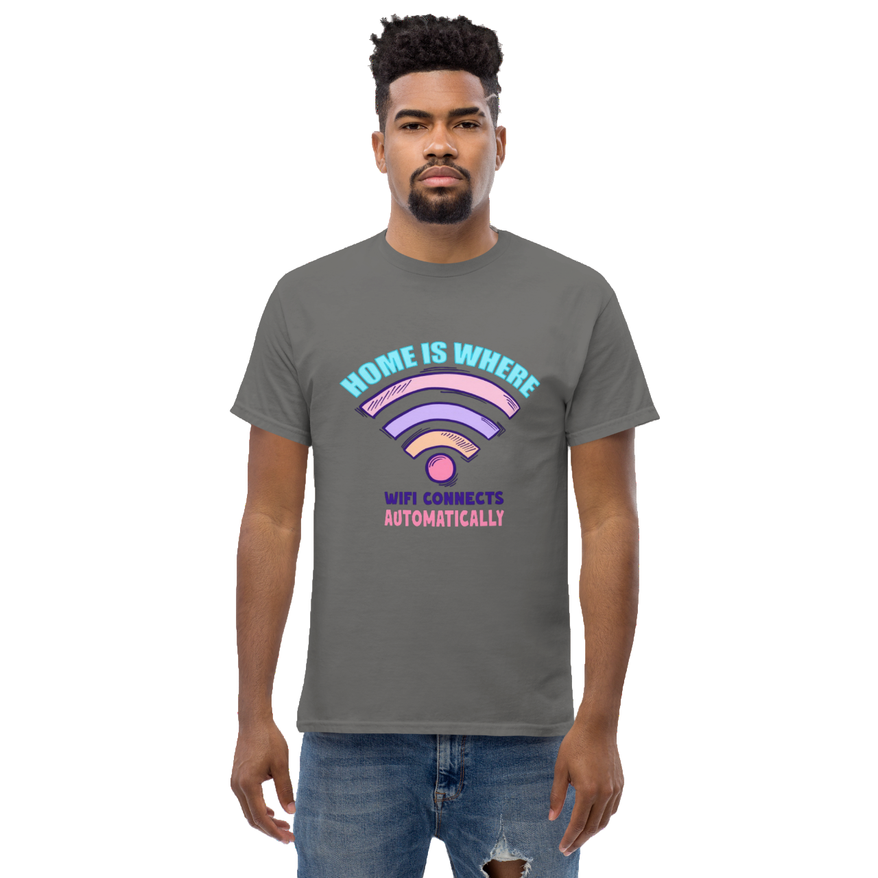 Home Is Where WiFi Connects Automatically: Basic Softstyle Tee