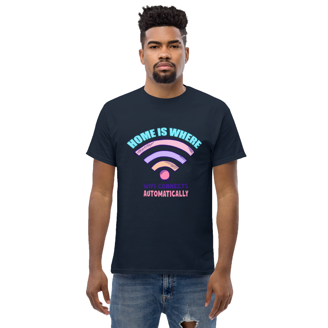 Home Is Where WiFi Connects Automatically: Basic Softstyle Tee