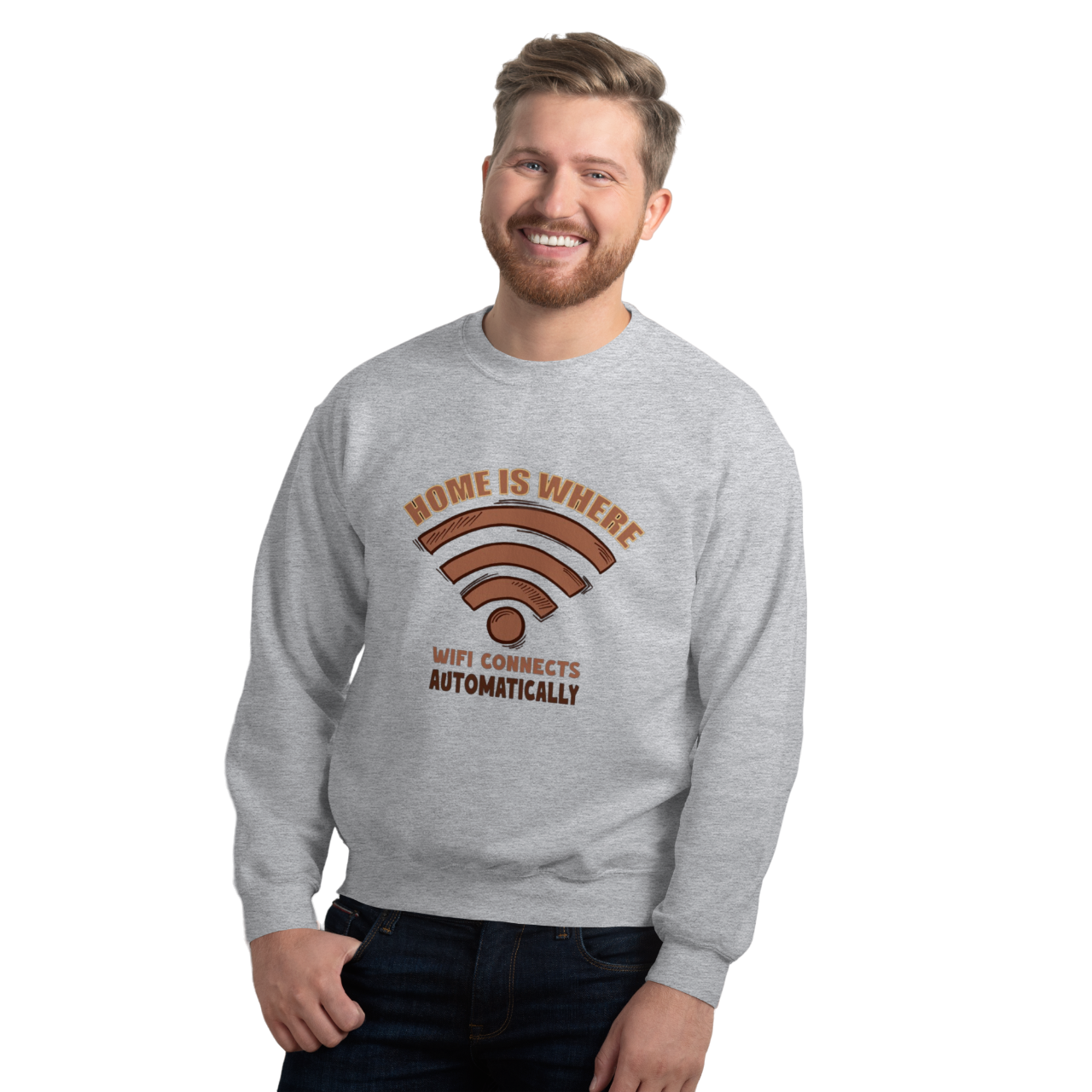 Home Is Where WiFi Connects: Men's Sweatshir