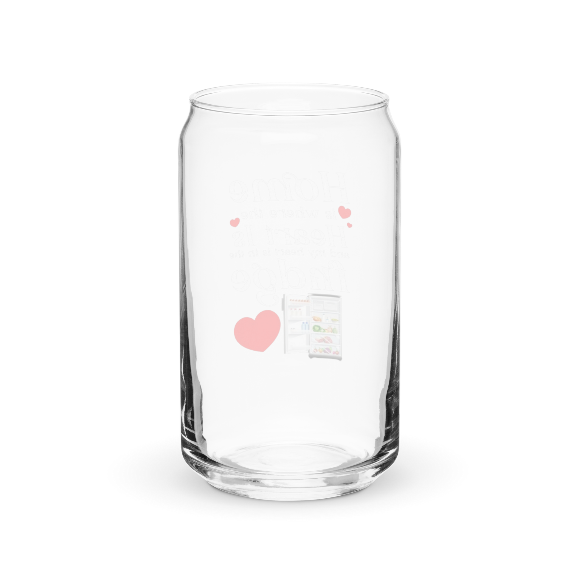 a clear glass with a message on it