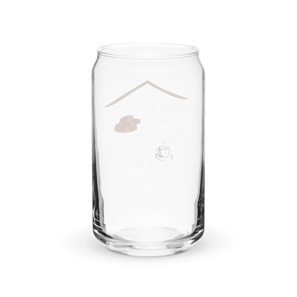 a clear glass with a quote on it