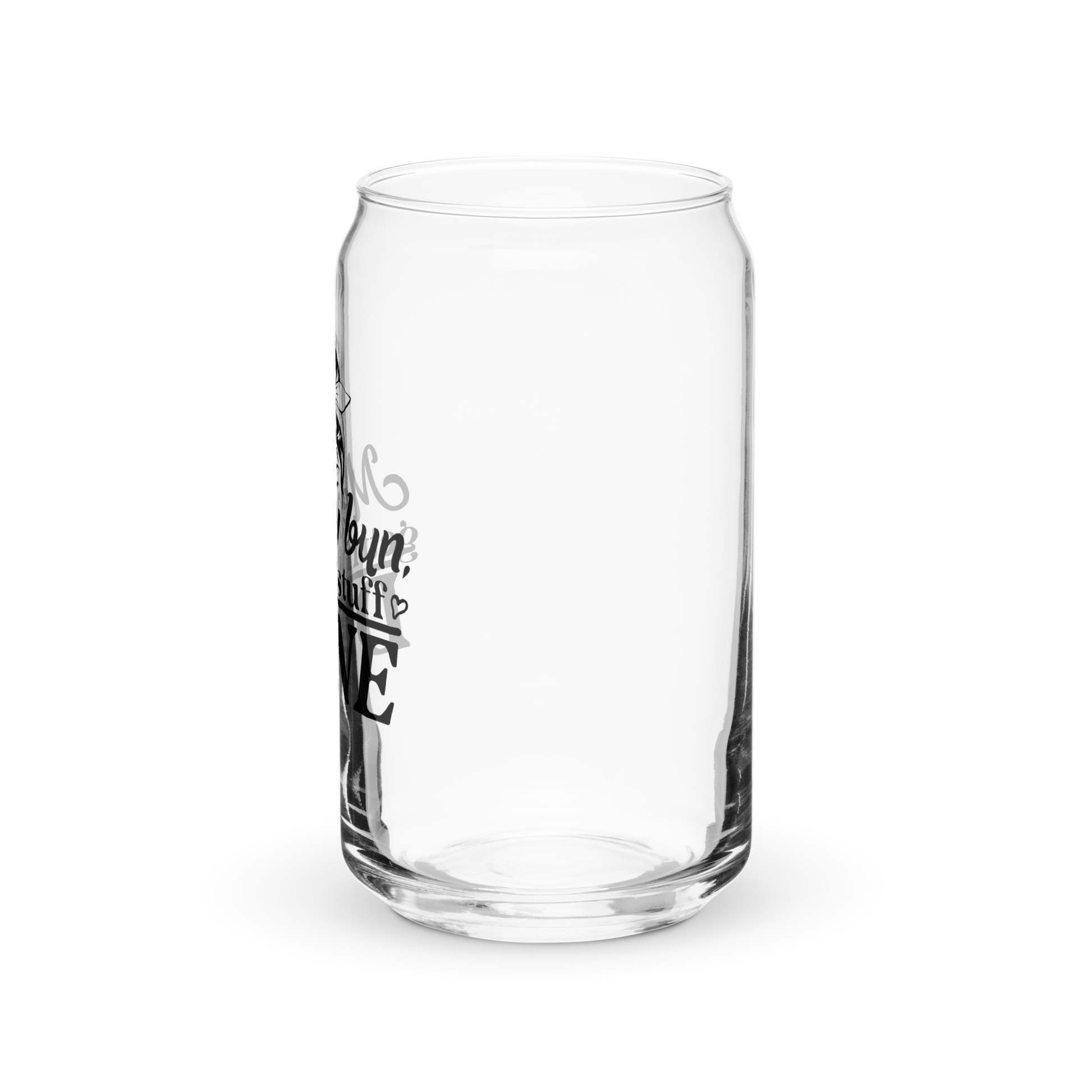 a clear glass with a black background