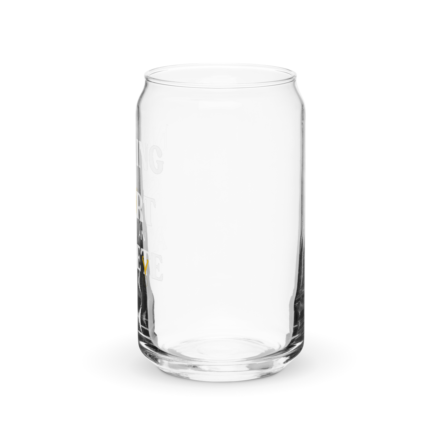 a clear glass with a black background