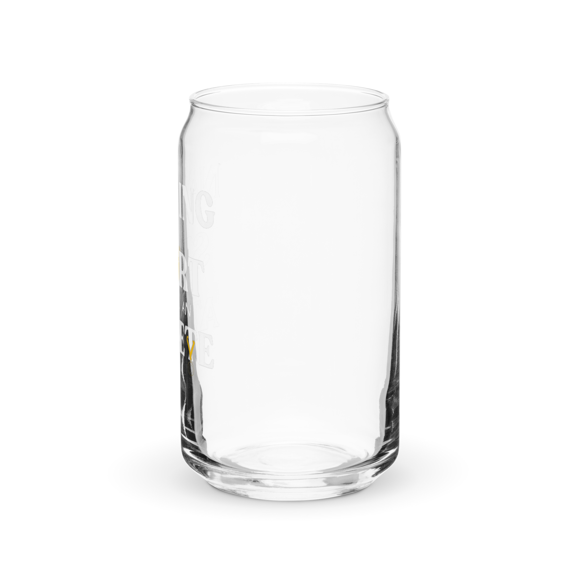 a clear glass with a black background