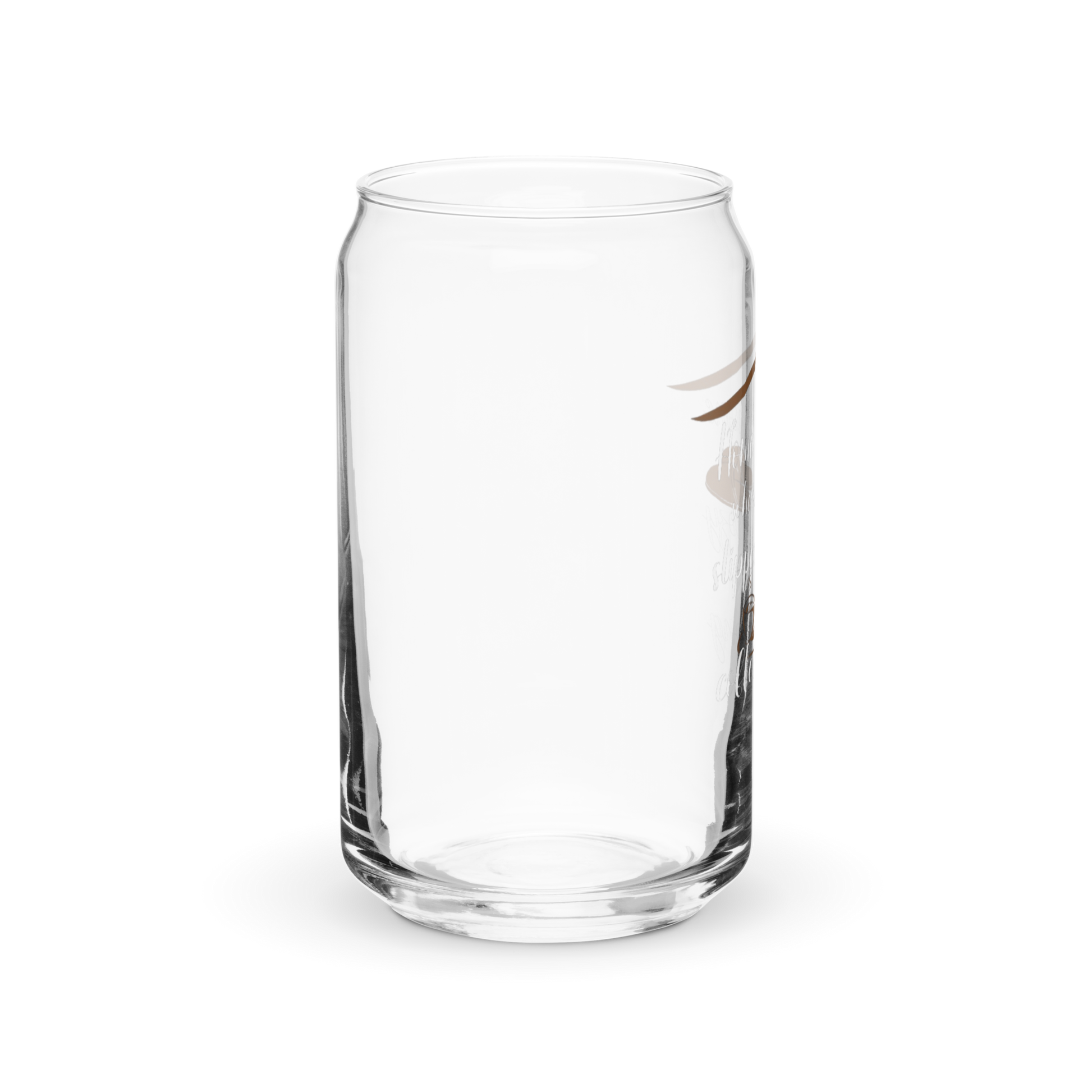 a clear glass with a black background