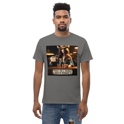 Men's Double Shot Whiskey Charm Tee