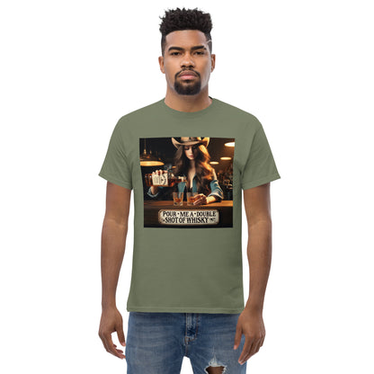 Men's Double Shot Whiskey Charm Tee