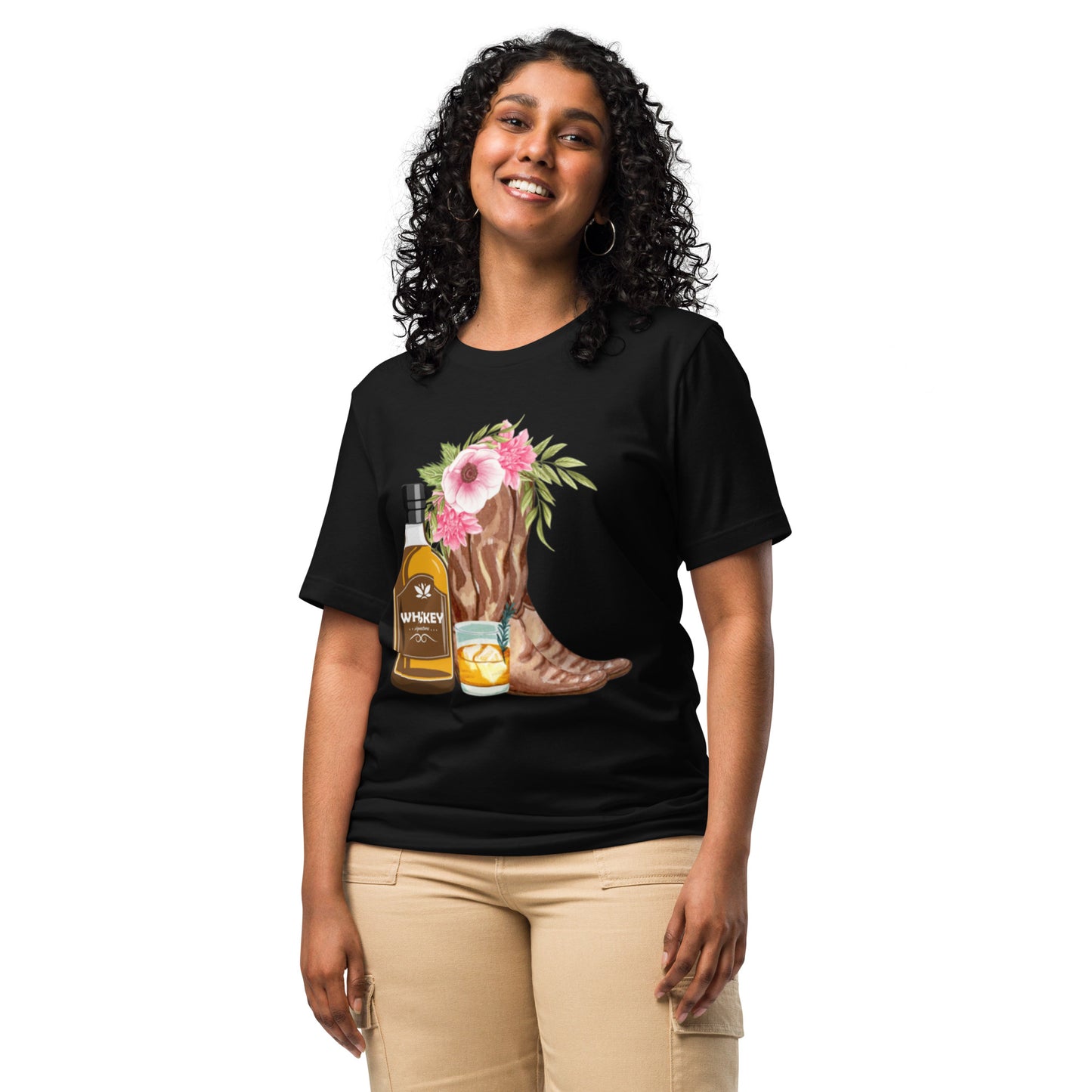 Women Floral Whiskey Delight Tee