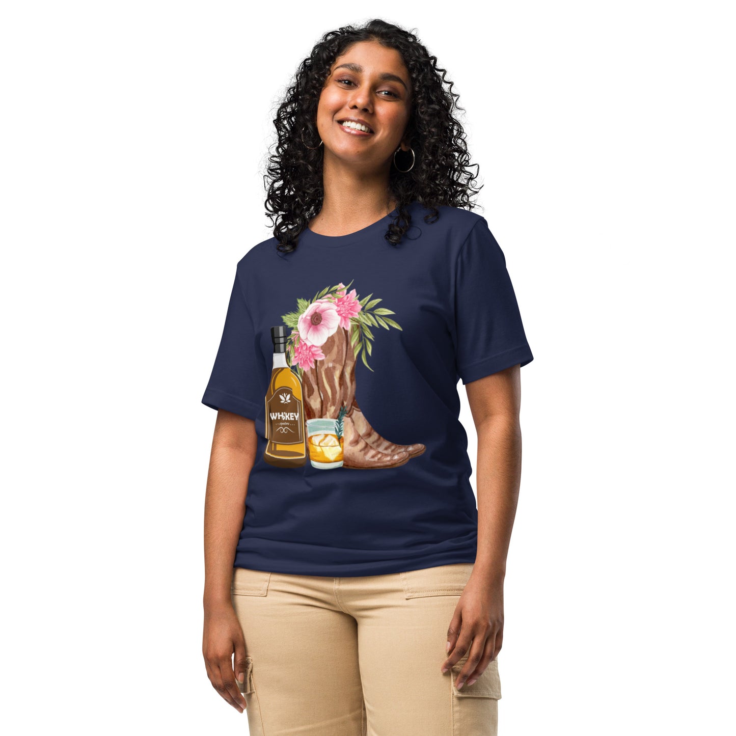 Women Floral Whiskey Delight Tee