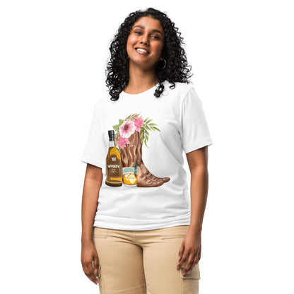 Women Floral Whiskey Delight Tee